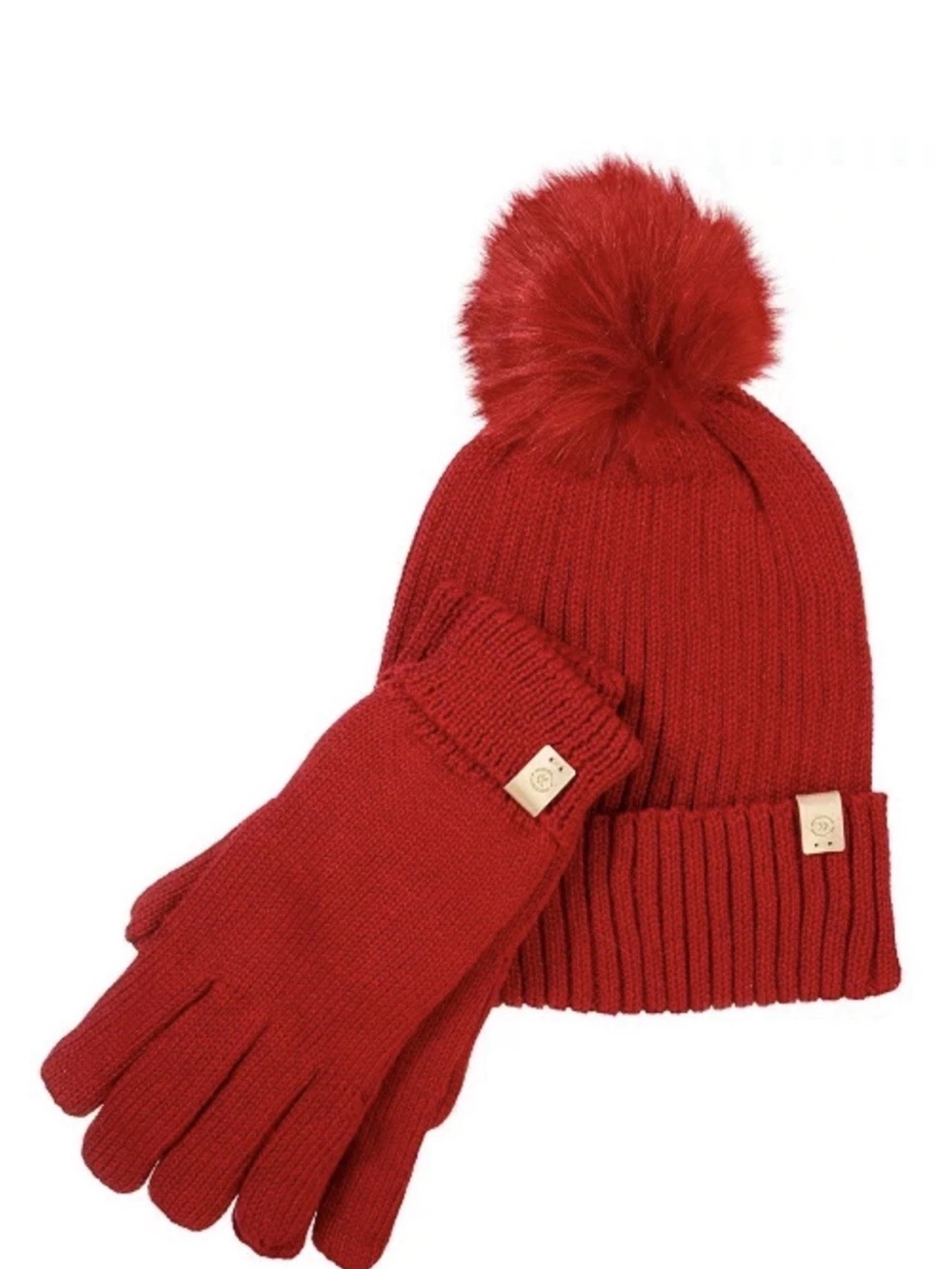 Isotoner Signature Women's Knit Beanie Glove and Hat Set